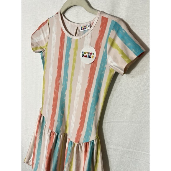 😍Girls DotDotSmile Dress Size 8/10 Multi Colored With Fringe Detail Boho‎ Style - Picture 1 of 6